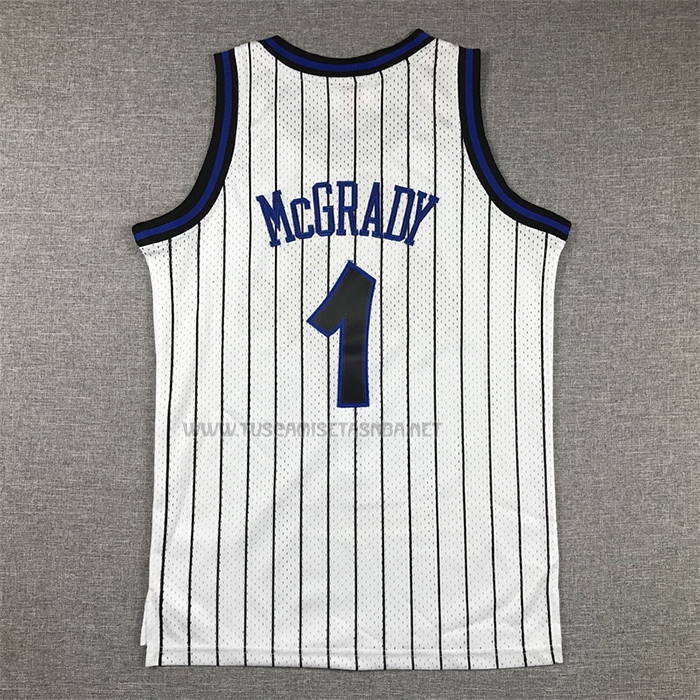 Camiseta Tracy McGrady NO 1 Nino Orlando Magic Mitchell & Ness 2003-04 Blanco